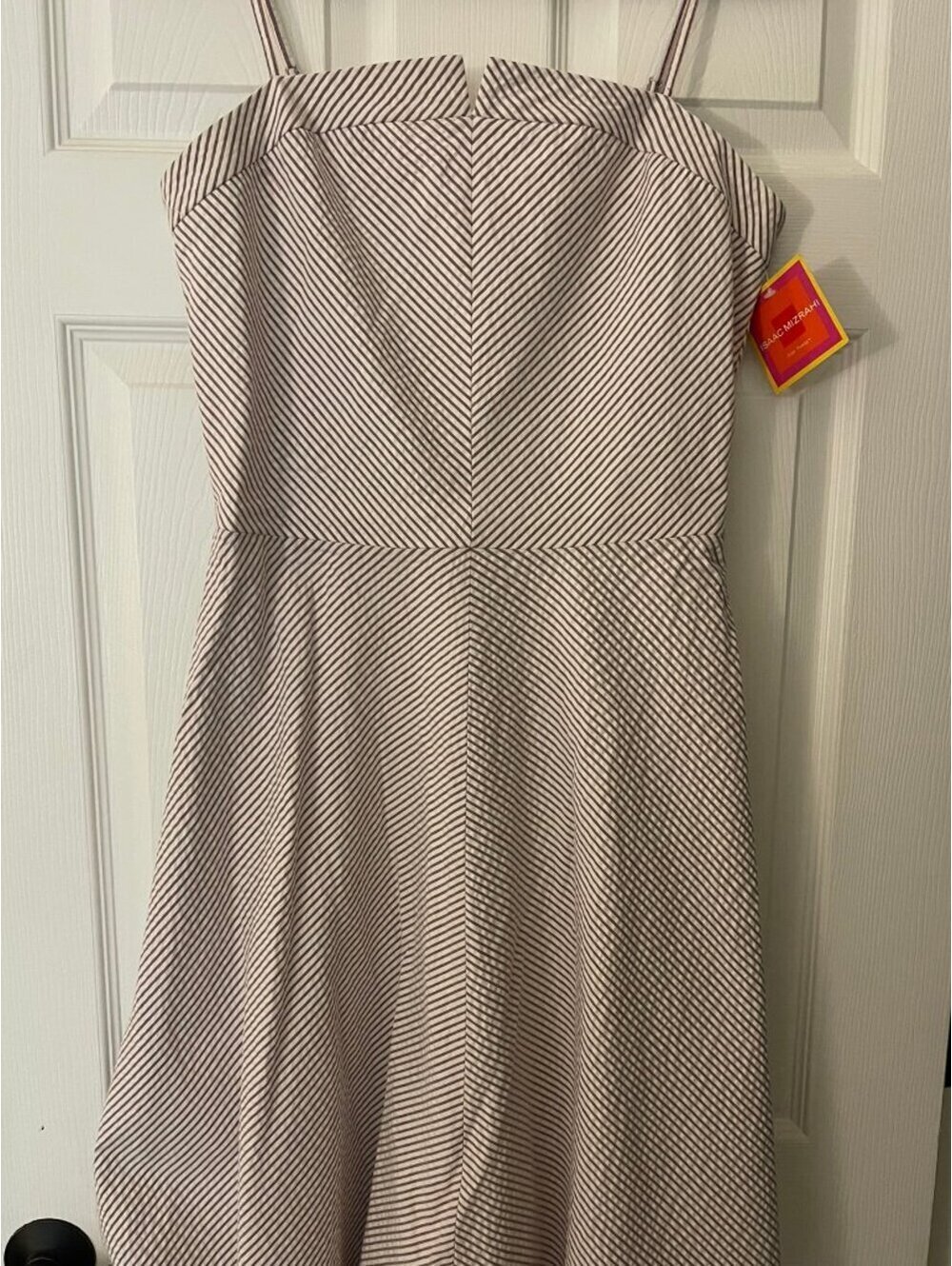 NWT Sz 8 | Isaac Mizrahi for Target Striped Fit and Flare Seersucker Dress
